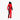 Red Goldbergh Parry ski suit side profile with tapered legs and faux fur hood