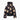Black bomber jacket with gold star print and zippered pockets detail