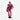 Goldbergh Sansu women's gradient ski outfit with open jacket, fur hood, and GB logo waist pouch
