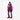 Goldbergh Sansu women's gradient pink purple blue black oversized down ski jacket with fur hood