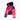 Side profile of Goldbergh Sansu women's cropped gradient down jacket with GB logo and zip pockets