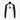 Two-tone white and black Goldbergh Hoshi ski pullover with diagonal zipper and star graphic