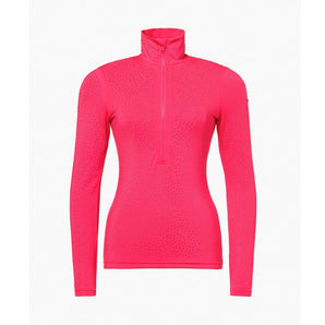 Fuchsia Goldbergh Gianna women's ski midlayer front half-zip perforated top