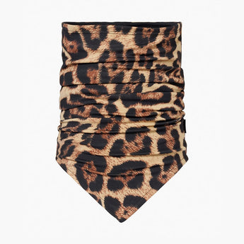 Goldbergh Ocelot Neckwarmer folded leopard print beige black brown