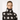 Woman modeling black Goldbergh Giulietta neckwarmer with large white stars