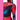 Goldbergh Koumi red blue gradient ski pullover with rhinestone detail and half-zip
