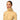 Model wearing beige Goldbergh neckwarmer with heart pattern as high collar