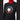 Goldbergh Neko cat print black tee layered over red turtleneck