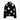 Black mock neck sweater with white five-pointed star pattern back
