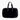 Goldbergh Mia black faux fur shopper bag with embossed handles
