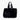 Black long-pile faux fur Goldbergh Mia tote bag detail