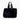 Black long-pile faux fur Goldbergh Mia tote bag detail