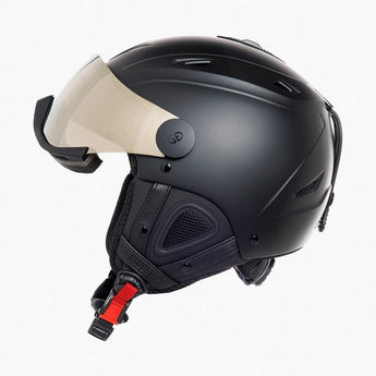 Goldbergh Glam ski helmet front view with flip-up frosted visor and ventilation