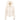 White quilted puffer jacket with fluffy fur hood and gold zipper