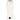 Front view of white flared ski pants with gold star details and buckle