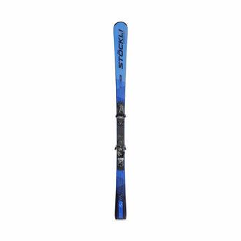 Stöckli Laser SL used alpine ski blue gradient with MC12 bindings for short quick turns