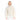 Cream chevron quilted puffer jacket with hood and sleeve logo