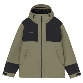 ARMADA Bergs 2L insulated jacket olive green black front view