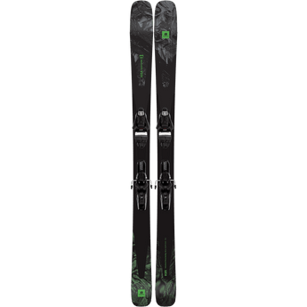 Used Armada Declivity 92 Ti skis with black base, green marbled pattern, and Strive 11 bindings