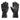 ZANIER Reith M black ski gloves with textured grip and vertical wrist zipper