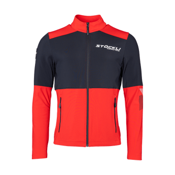 Stoeckli WRT Technostretch M red navy front zip athletic jacket with chest pockets