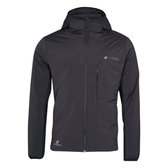 Black Stöckli Montero hooded insulator pullover with chest pocket
