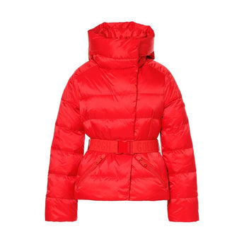 Goldbergh Bea Jkt W bright red puffer jacket featuring diagonal zippered pockets