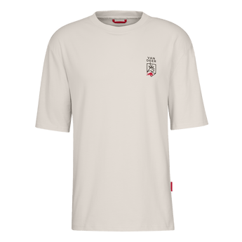 Van Deer Essential T-Shirt front view with deer logo and red bull graphic