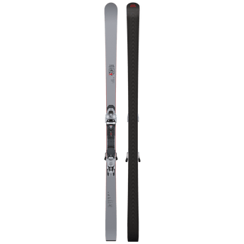 Van Deer GS Pro 181 skis with Marker bindings, showing top sheet and wood-grain base