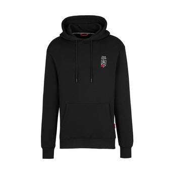 Van Deer Essential Hoodie black cotton with embroidered deer logo