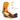 Orange Union Atlas Step On snowboard binding side view with performance ratings