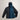 Black and teal Arcteryx Atom Hoody flat lay showing inner lining and pockets