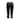 Black women's three-quarter leggings waistband detail with red maroon yellow blue stripes
