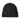 Black Arcteryx Mallow Toque ribbed knit beanie front product shot
