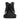 Black Ortovox Powder Rider 16 freeride backpack back view with olive green strap accents