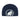 Navy blue Mammut beanie with white knitted mammoth logo in circle