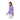 Side profile lavender Mammut Aenergy ML women's half zip pullover fit and logo