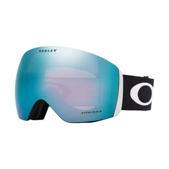 Oakley Flight Deck L ski goggles white frame with gradient blue teal lens and PRIZM technology