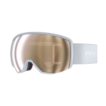 Atomic Revent L HD Photo ski goggle gray frame rose-gold gradient lens side view