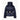 Goldbergh Bea Jkt W navy blue puffer jacket back view with gold buckle belt