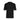 Back view of black cotton blend crew neck t-shirt with plain design