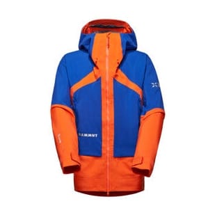 Mammut Eiger Nordwand Pro HS jacket flat lay on white background with hood up