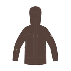 Mammut Haldigrat GTX HS Thermo Hooded Jacket Men dark brown front view