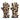 Barts Fleeced Up Gloves beige animal print fleece ski gloves