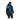 Woman wearing blue black Mammut Alto 18 rucksack side profile fit