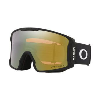 Oakley Line Miner L black ski goggles with gold-to-green gradient PRIZM lens