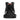 Black Ortovox Powder Rider 16 backpack back view revealing rose interior lining along waist belt