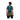 Teal Mammut daypack worn by model showing ribbed texture and side straps