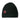 Black Mammut Sublime Beanie studio shot with circular red and black mammoth logo