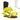 Side profile of DeeLuxe Ultra men's yellow snowboard binding featuring Duraflex ST highback and flex slider